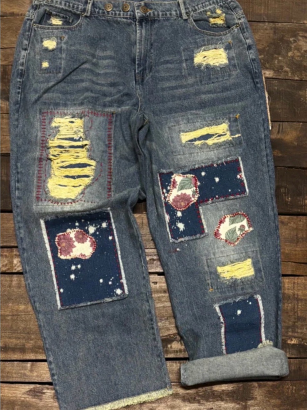 Jaded Gypsy Garden Splatter Jeans